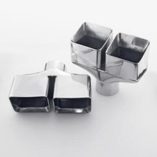 Tri-hybers Rectangle Exhaust Tips 2.5 Inlet Quad Out 6.5 Length Staggered Out Tri-hybers Rectangle Exhaust Tips 2.5 Inlet Quad Out 6.5 Length Staggered Out