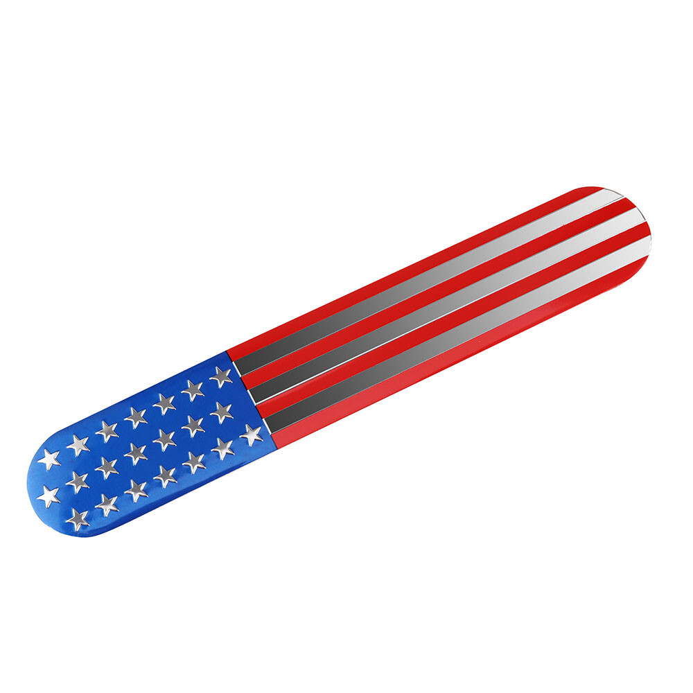 6" X 1" 3D American Flag Metal Decal - Waterproof Car Badge Sticker For Bumper & Body