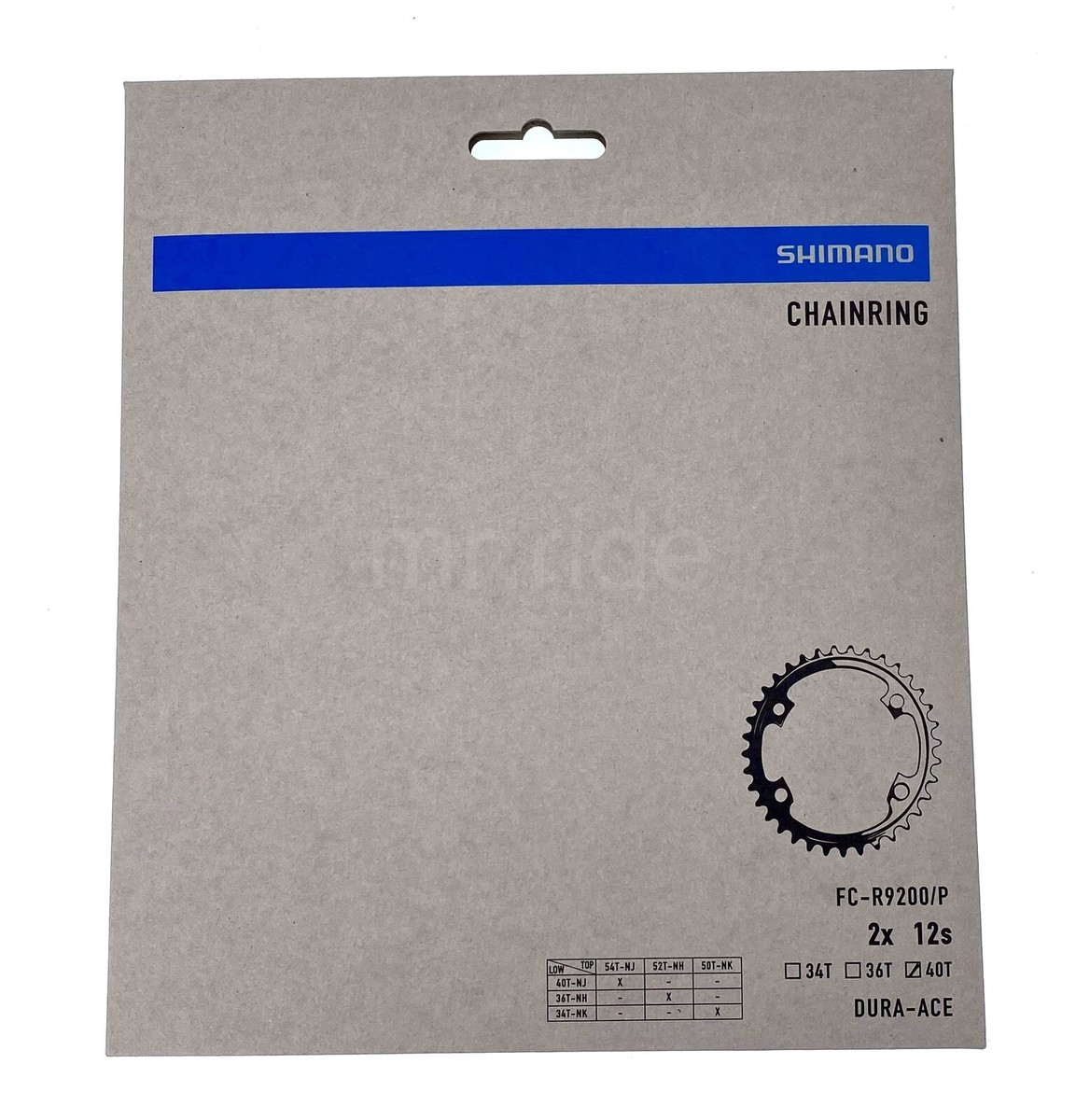 Shimano Dura Ace FC-R9200/P 12 Speed 40T NJ Chainring for 54 Shimano Dura Ace FC-R9200/P 12 Speed 40T NJ Chainring for 54