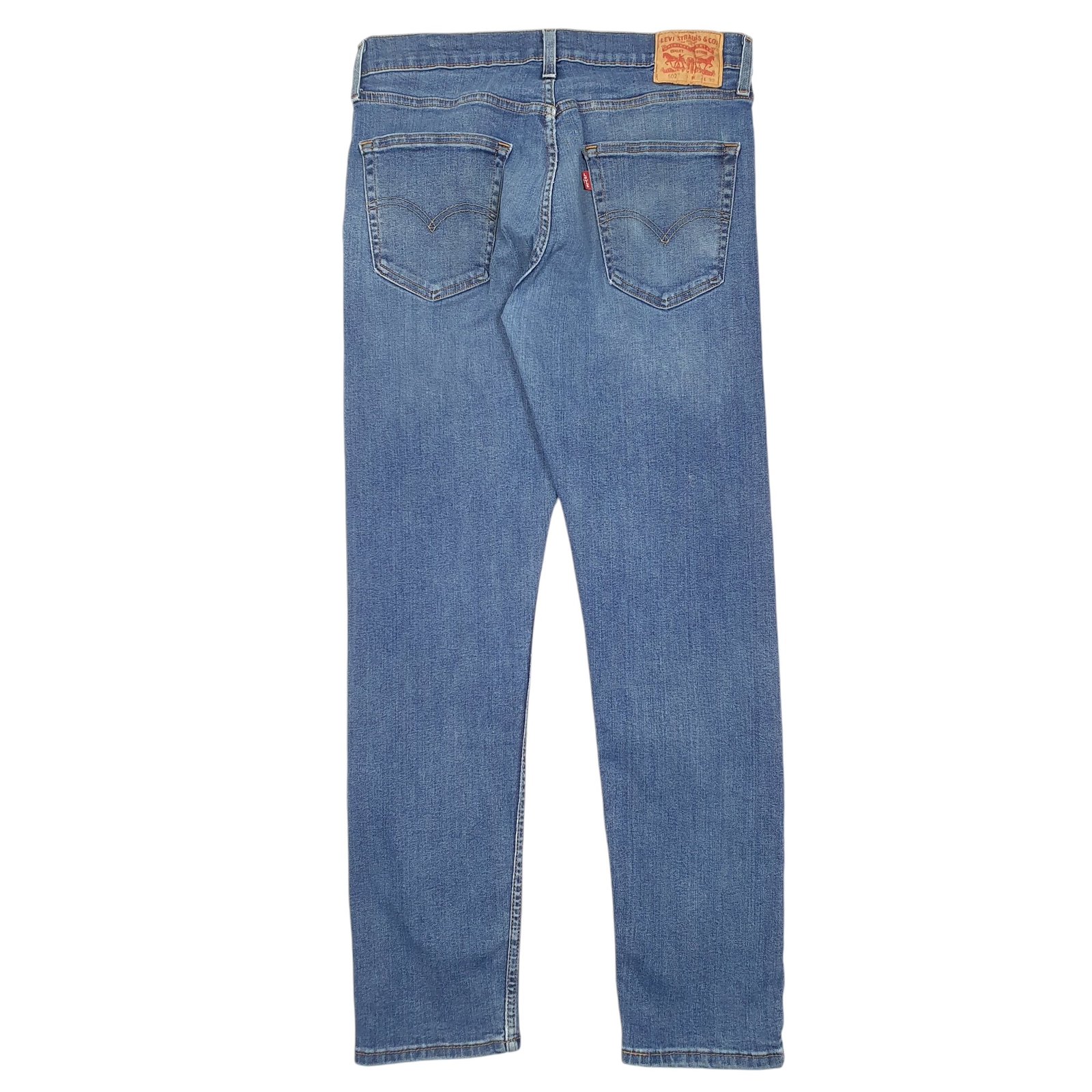 LEVIS 502 Jeans Regular Taper Fit Blue Denim Trousers Mens Stretch W33 L32 image 3