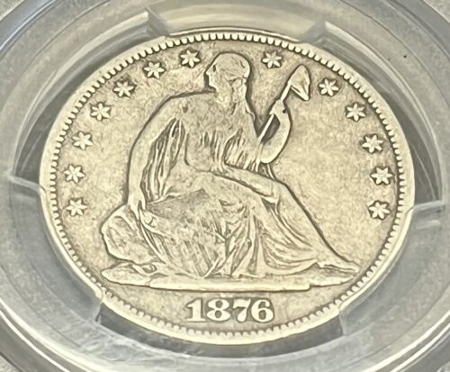 1876-S SEATED LIBERTY SILVER HALF DOLLAR PCGS VG10 ACTUAL COIN #H378