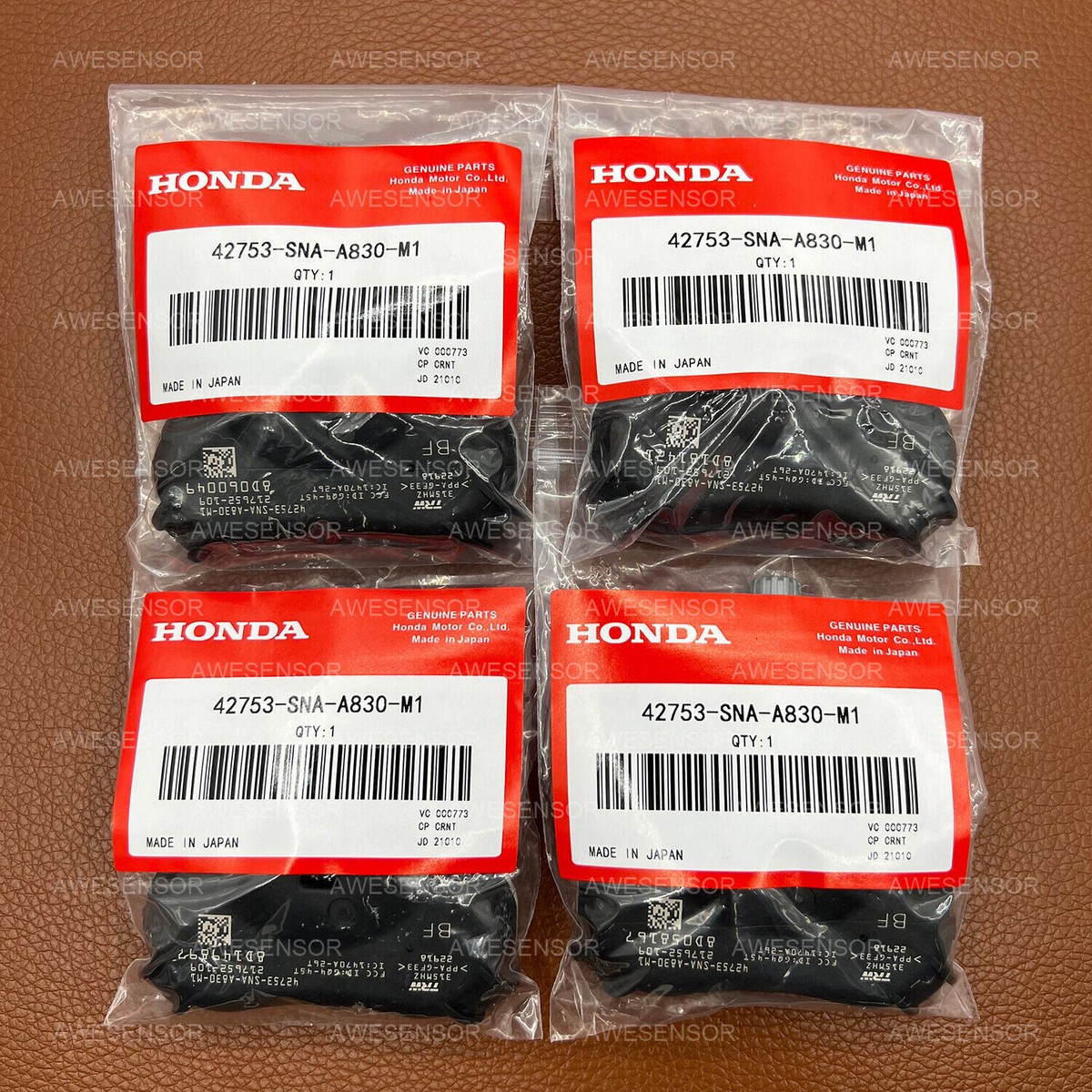 4PCS TPMS 42753-SNA-A83 Tire Pressure Sensor 315MHz Fit For Acura CSX
