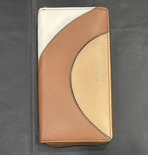 PORTAFOGLIO COCONUDA MARRONE BIANCO E BEIGE PER DONNA 19X10.5