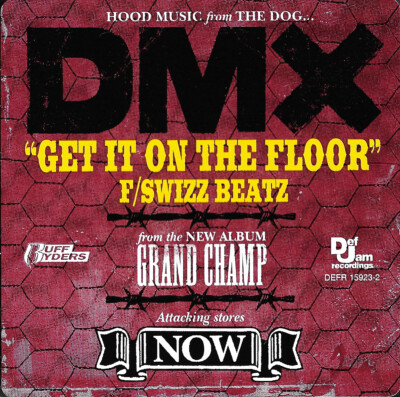 DMX GET IT ON THE FLOOR (Promo CD Single) (2003) SUPER RARE | eBay