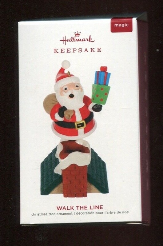 2019 Hallmark Keepsake Ornament - WALK THE LINE - Johnny Cash Santa - New in Box