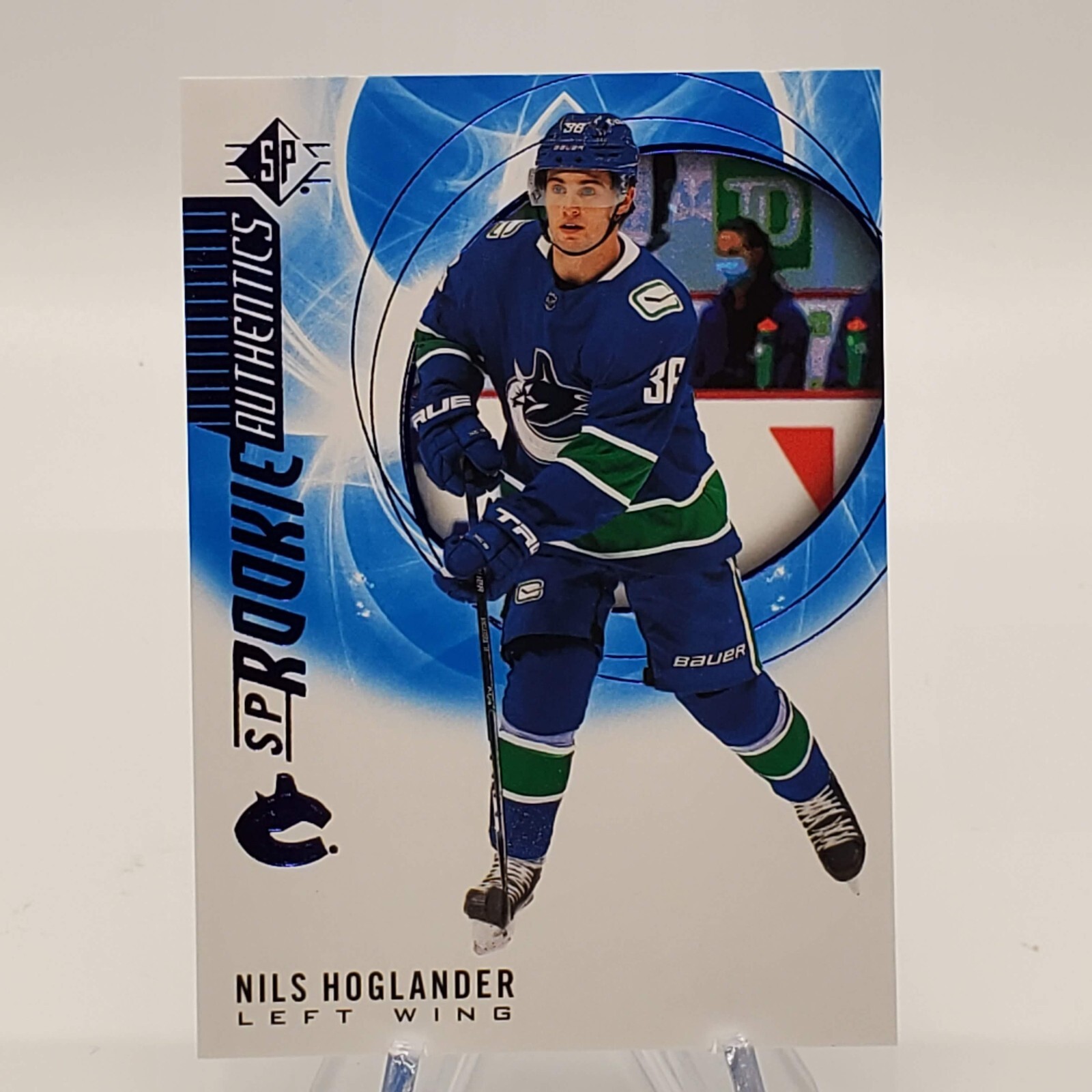 2020-21 Upper Deck SP Rookie Authentic Blue #139 Nils Hoglander Canucks