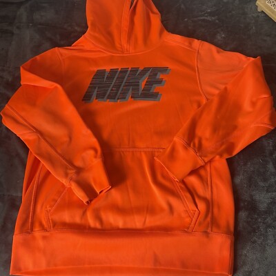 Nike Thermofit Bright Orange Kids Size Large Pull Over Hoodie