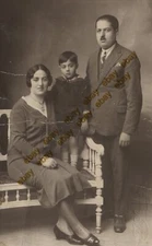 #60319 DRAMA Greece 14.5.1930. Family. Photo PC size RPPC SERVANIS