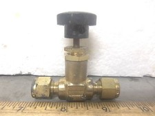 Nupro Company - 1/4" Brass Globe Valve with Swagelok Couplings - P/N: B4J (NOS) 