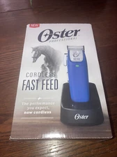 Oster Fast Feed Cordless Pet Clippers – Blue, Pro Grooming Tool (2143932)