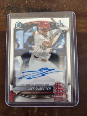 Jack Gurevitch 2025 Bowman Draft Chrome AUTO 1st Bowman - STL Cardinals