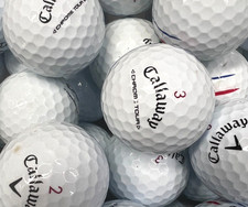 36 Premium AAA White Callaway Chrome Tour Used Golf Balls..Triple Trac and White