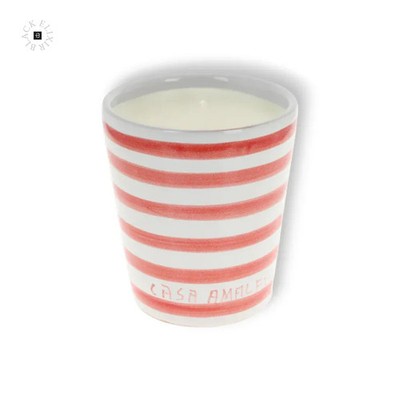CASA AMALFI SUNDAY IN NAPOLI HAND PAINTED CANDLE - Tomato Leaf & Magnolia 200 g