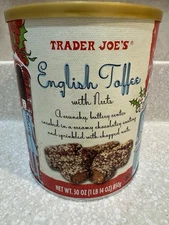 NEW Trader Joe's English Toffee with Nuts 30 oz,Fresh