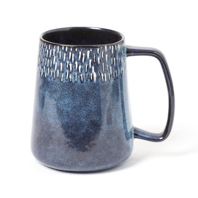 Keramik Kaffeetassen Extra Groß 700ml Cappuccino Latte Tee Becher Set Blau 24oz