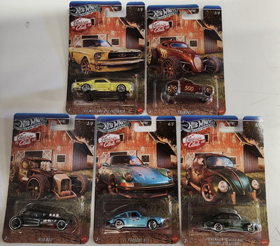 Barn Find Complete 5 Car Set * 2026 Hot Wheels Silver Vintage Club * Case H G100
