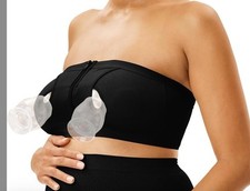 Hands free pumping nursing bra Size Large black Hands-Free Pumping Bra Medela