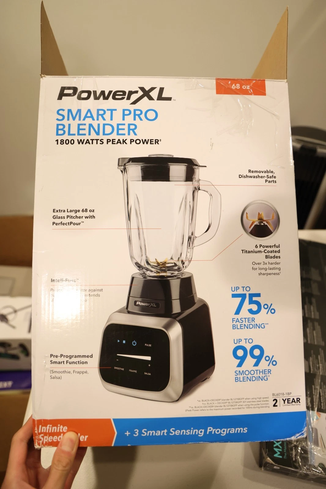 PowerXL Smart Pro Blender, BL6018, Smart Sensing Technology (SEE DESCRIPTION)
Opens in a new window