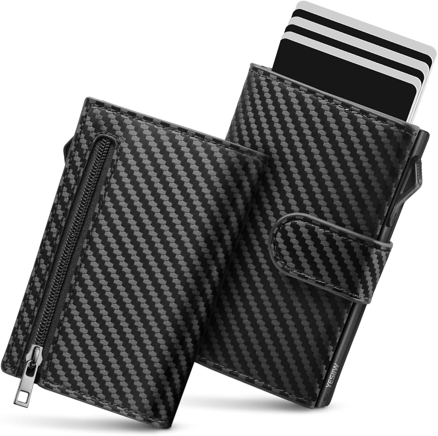Slim Mens Wallets RFID Blocking, Pop up Credit Card Holder Minimalist Mens Card