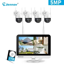 JENNOV 10CH 5MP Wifi NVR Wireless CCTV Security Camera System Outdoor 1TB HDD