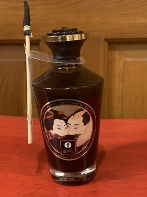 Shunga Edible Body Paint Painting with Brush Chocolate Flavored