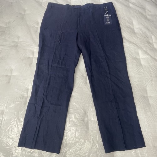 Ralph Lauren Pants Suit Big & Tall The Comfort Flex 100% Linen Navy ...