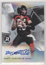 2021 SP Game Used Edition CFL Auto Matt Nichols #A-MN Auto 6kv