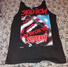 1990 Skid Row Oh Say Can You Scream Tour Tank Top Shirt Sebastian Bach Sx XL