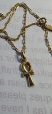 18ct Gold Fully Hallmarked Egyptian Ankh Necklace. 750. 4.44g.