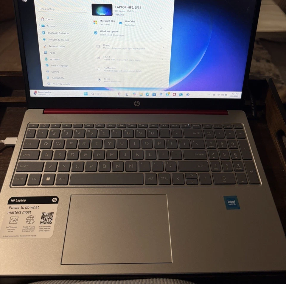 HP 15.6" INTEL N5030 3.10GHz QUAD CORE 16GB RAM 1TB SSD WINDOWS 11 HOME Foto 4 de 4