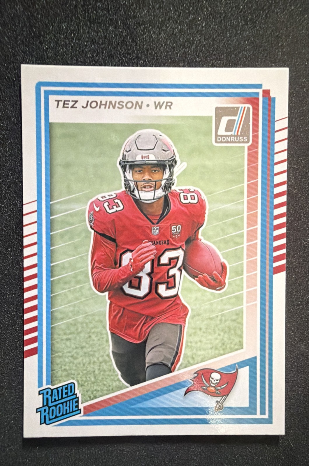 2025 Panini Donruss - Rated Rookie Tez Johnson #313 No Name (RC)
