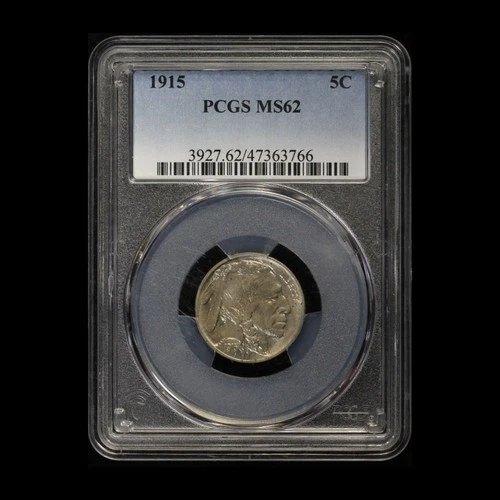 1915 5c Buffalo Nickel PCGS MS62- Free Shipping USA