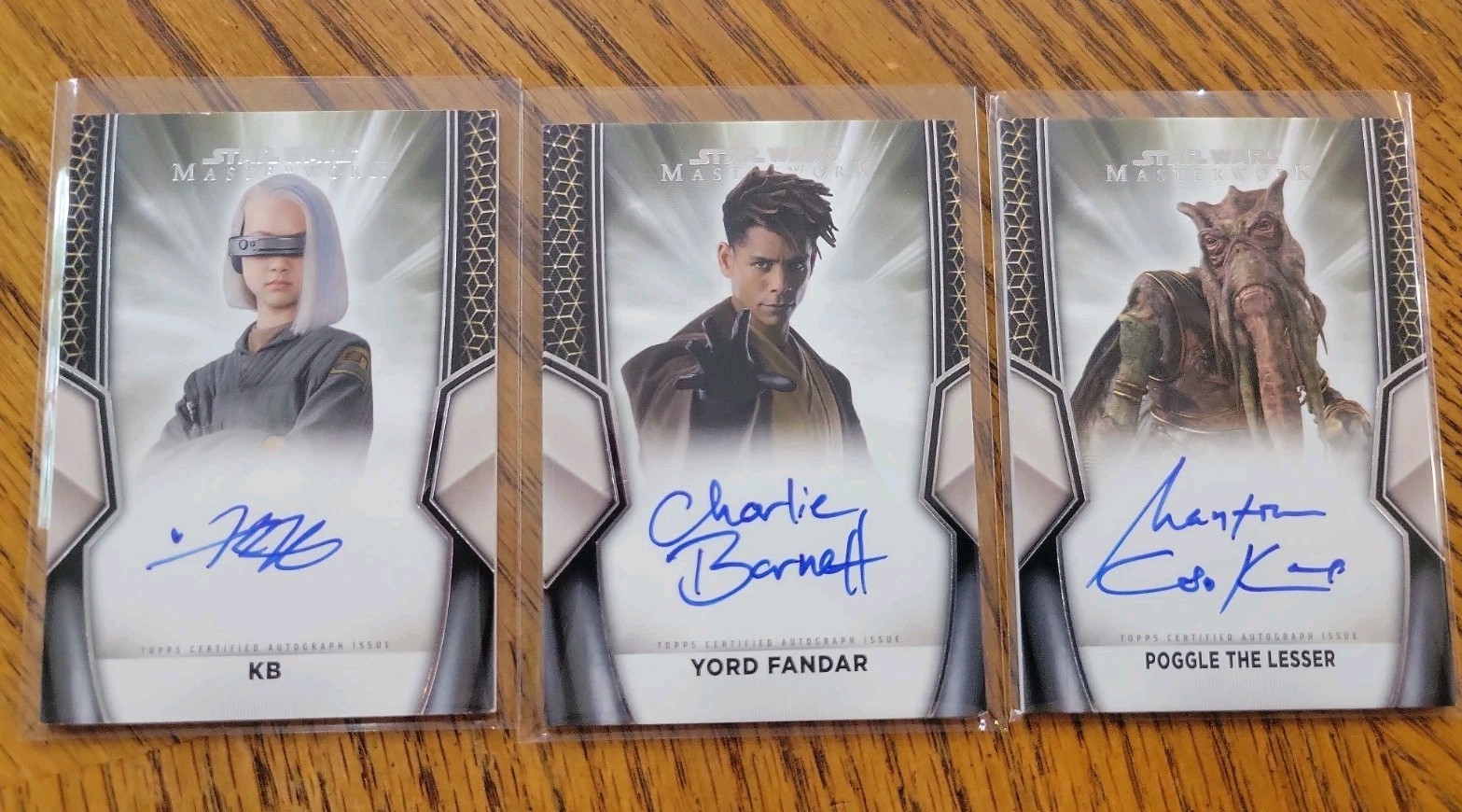 2025 Topps Star Wars Masterwork Auto: KB, Fandar, Poggle