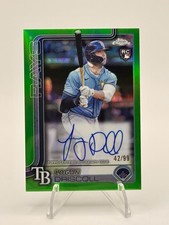 2025 Topps Chrome Logan Driscoll Green Refractor Auto RC /99 Rays #RA-LDR