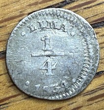 1834 Quarter real from Peru