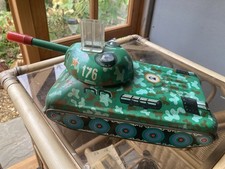 Vintage T34 Tin Plate Tank Mir Toy Factory Minsk Belarus