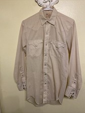 1950s Tem-Tex Vintage Western Shirt Scalloped Yokes  Pockets w/Pearl Snaps