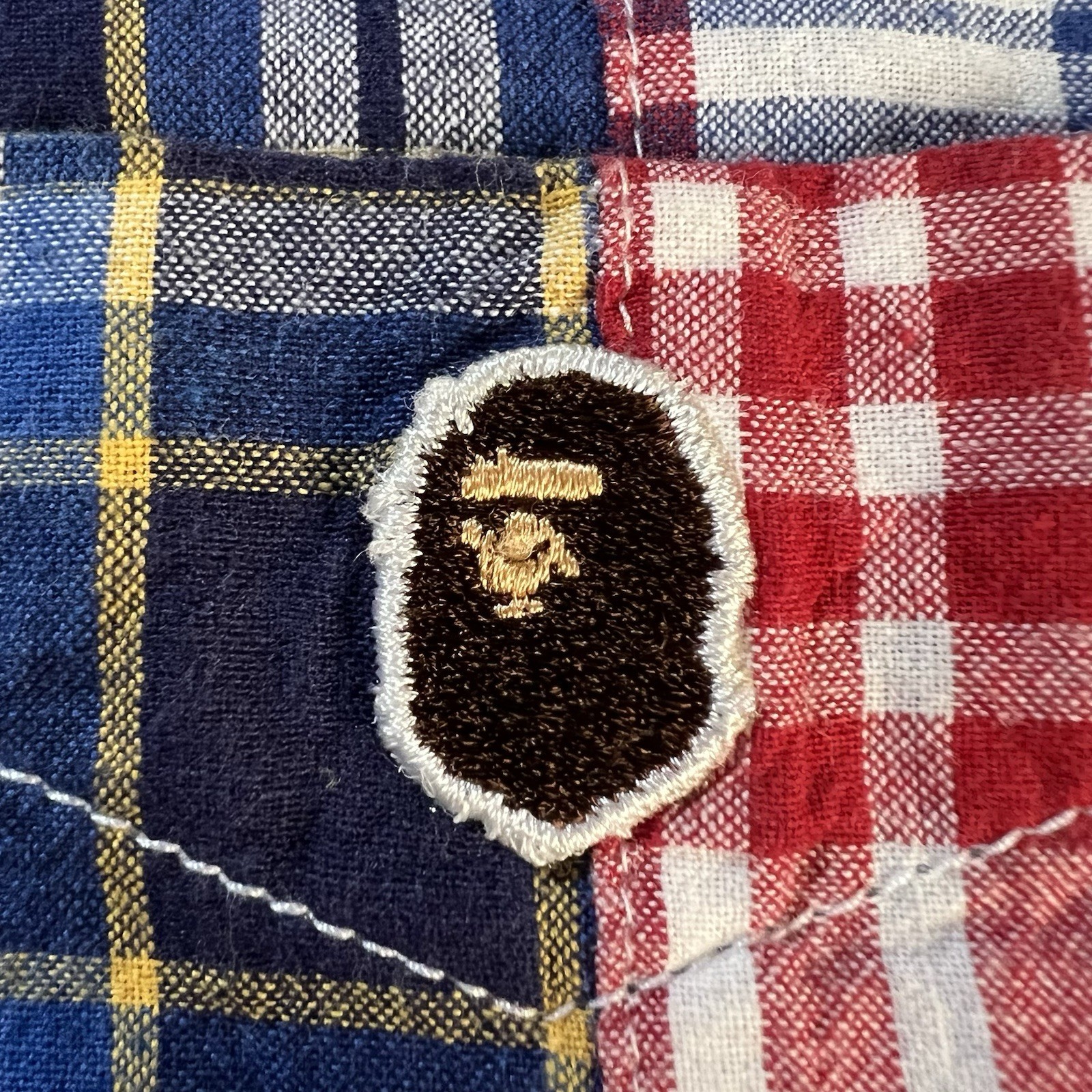 BAPE Camo Patchwork Short Sleeve Button Down Shir… - image 6