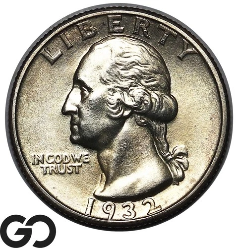 1932-S Washington Quarter, RARE This Nice, Solid Gem BU++ Key Date