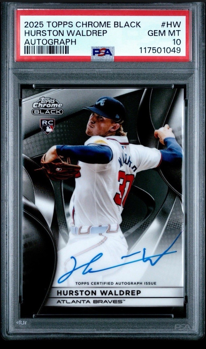 2025 Topps Chrome Black - Autographs Hurston Waldrep #CBA-HW