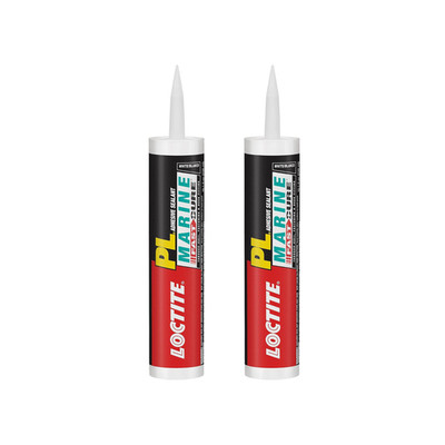 Loctite PL Marine Fast Cure Adhesive Sealant 10 fl oz Cartridge, Pack of 2
