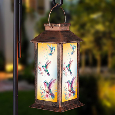 Solar Hanging Lanterns, Bronze 3 LED Waterproof Garden Decor Outdoor Gatherings