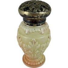 Antique Locke & Co Worcester Porcelain Sugar Caster Ivory Ornate Lid