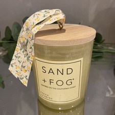 SAND AND FOG Fresh Jasmine Scented Candle Soy Wax 10oz/283.5g- New