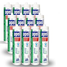 apel All Purpose Clear Silicone Sealant Waterproof 12 x 10.5 fl.oz., 100 Sili...