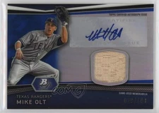 2012 Bowman Platinum Auto Relic Blue Refractor /199 Mike Olt #AR-MO Auto