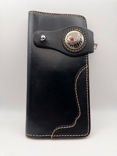 Men's Leather Credit ID Cards Holder Long Chain Wallet Biker Trucker Heavy US
