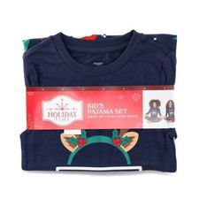 Holiday Time Christmas Pajamas Set Kids Size 10 Multicolor 2 Piece