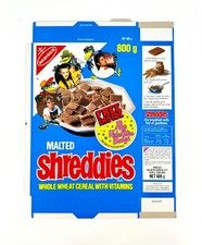 Vintage 1984 Nabisco Shreddies Cereal Box Michael Jackson Duran Duran Boy George