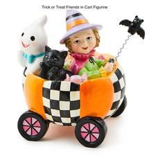 Mackenzie Trick Or Treat Friends in Cart Childs Figurine Halloween NIB